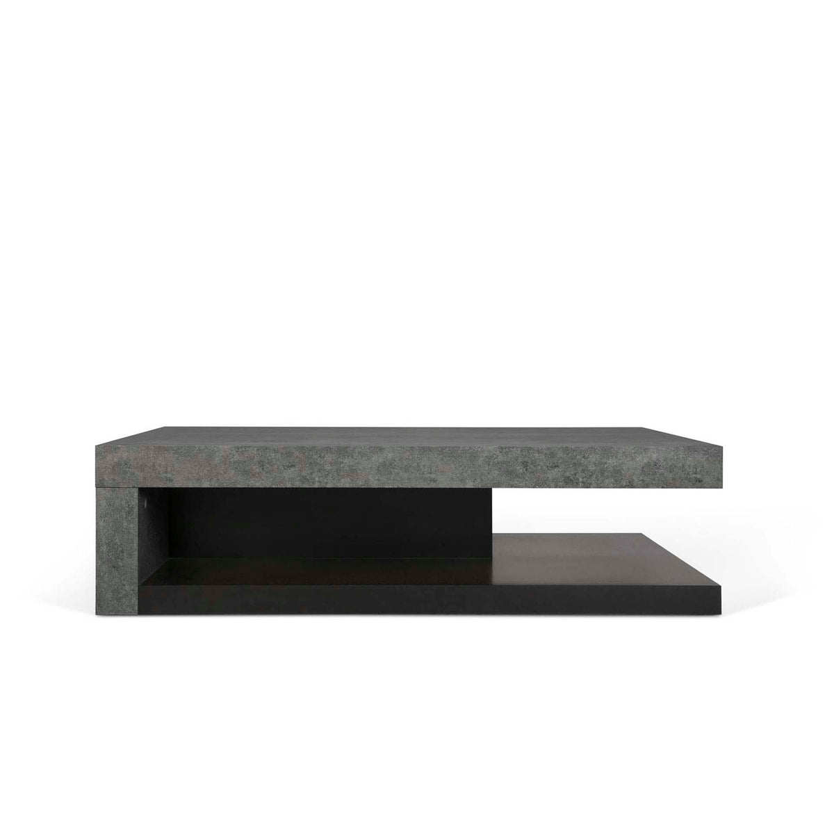 Temahome Detroit sofabord i betonlook og sort, 110x65 cm