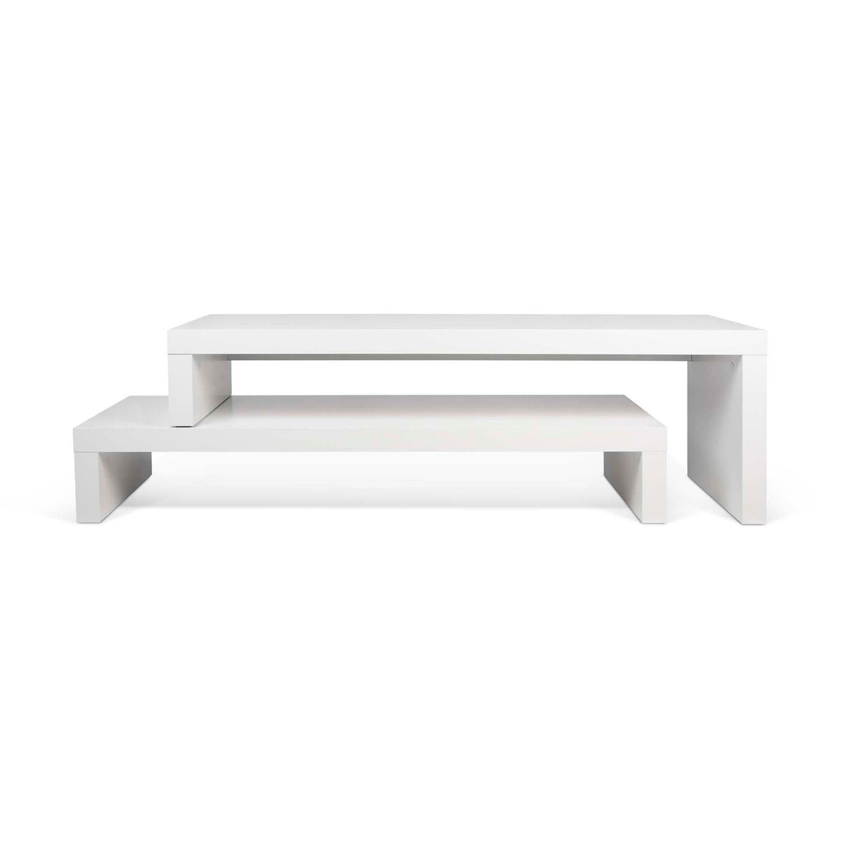 Temahome Cliff TV-bord i hvid, mål 125-235 cm