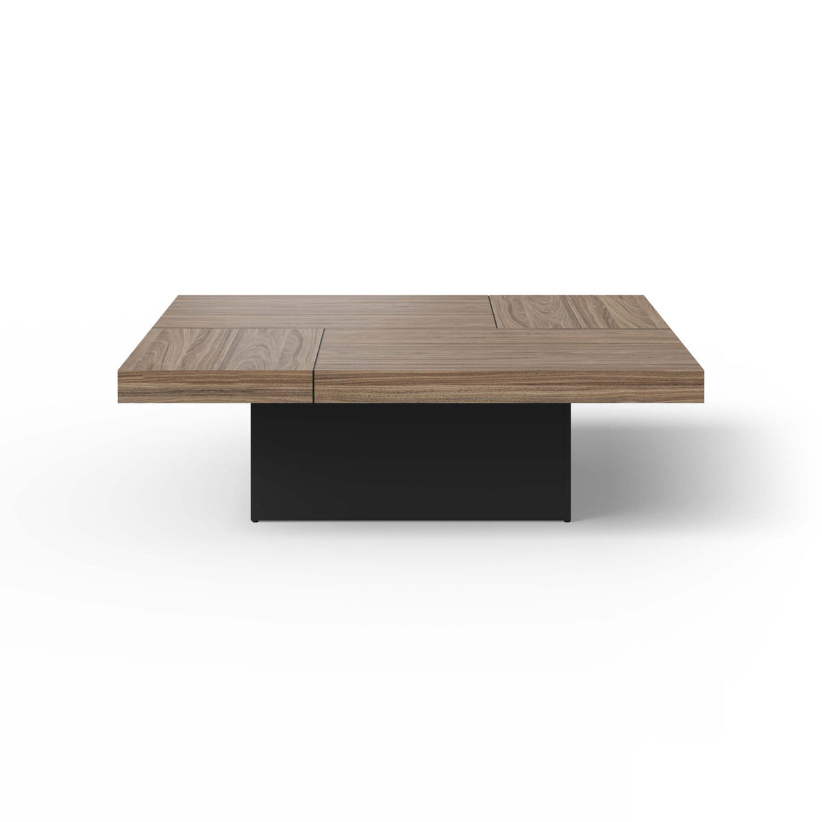 Temahome Chess sofabord i valnød og sort, 131x131x40 cm