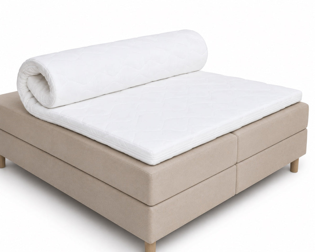 HR - Soft topmadras 6 cm i størrelsen 90 x 200 cm fra Sengesnedkeren
