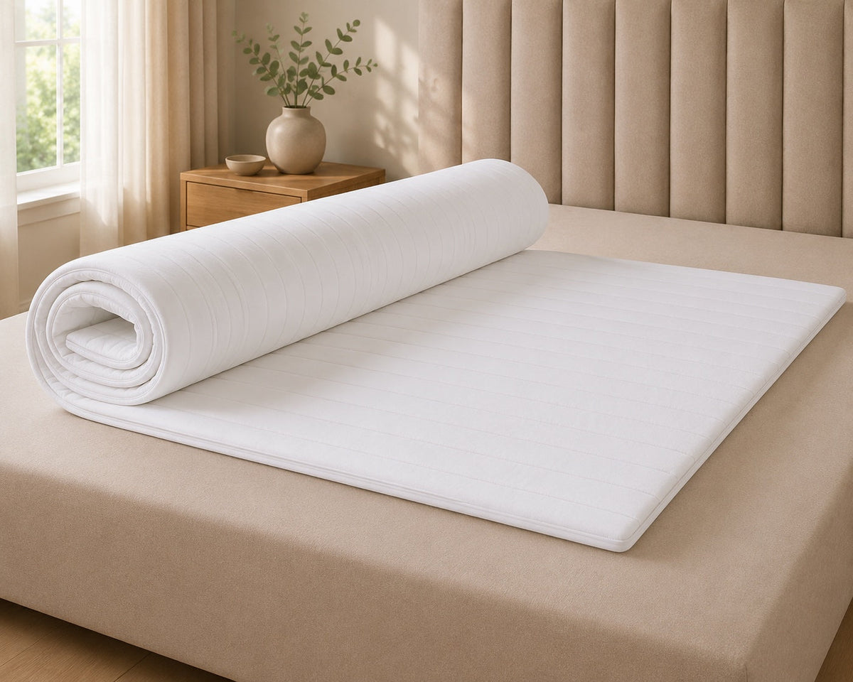 Skum topmadras 4 cm i størrelsen 80 x 200 cm fra Sengesnedkeren