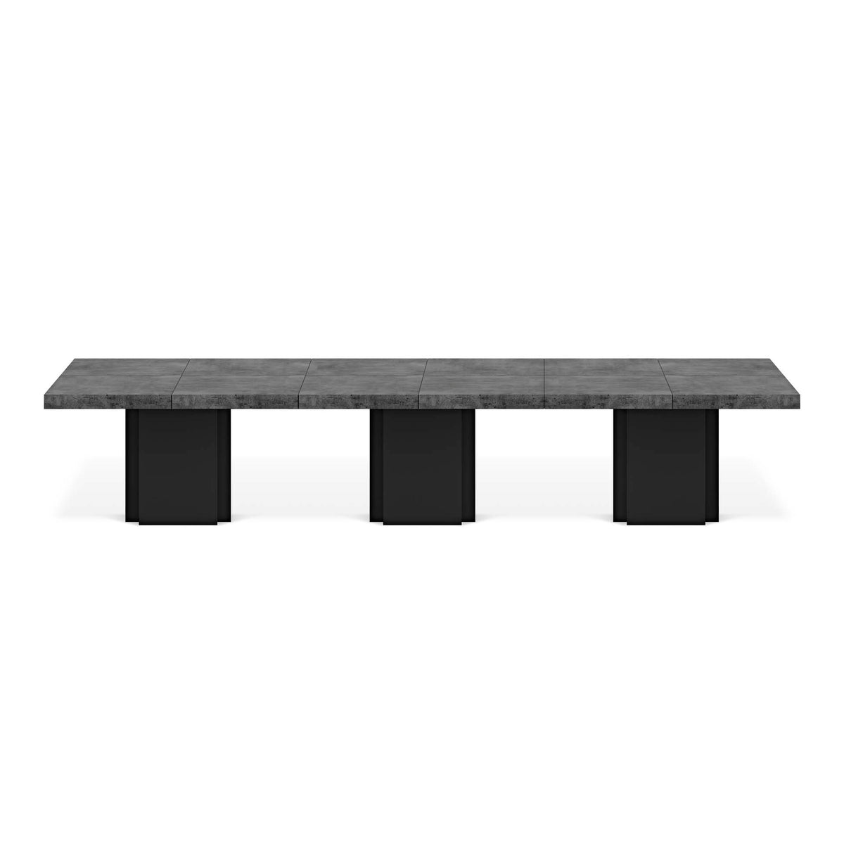 Temahome Dusk spisebord i beton og sort, 392x130 cm