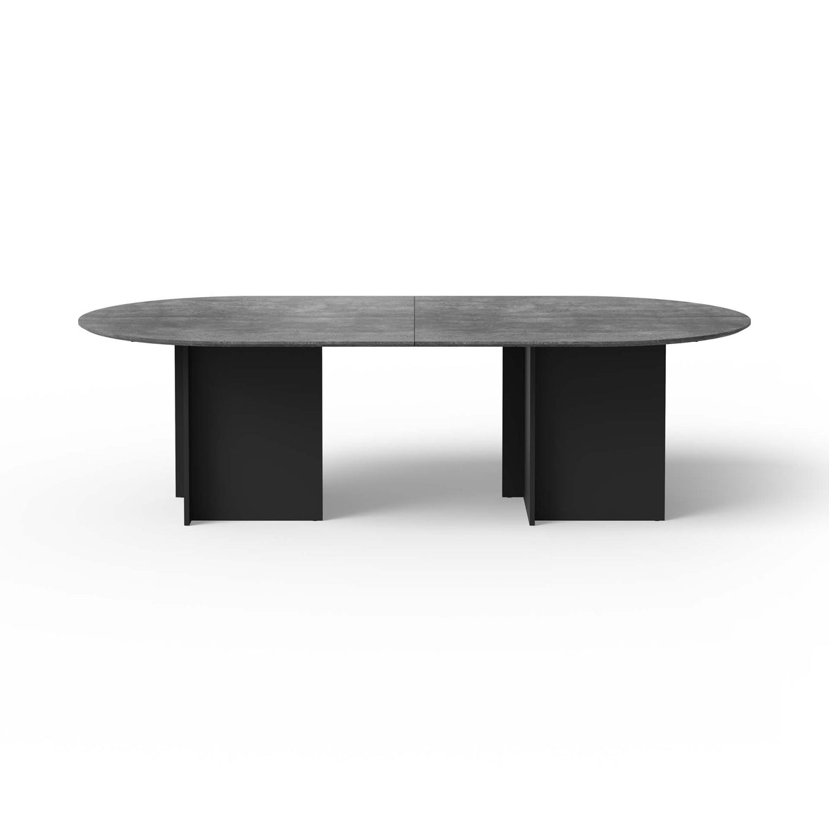 Temahome Matt spisebord, 260x130 cm, i beton og sort