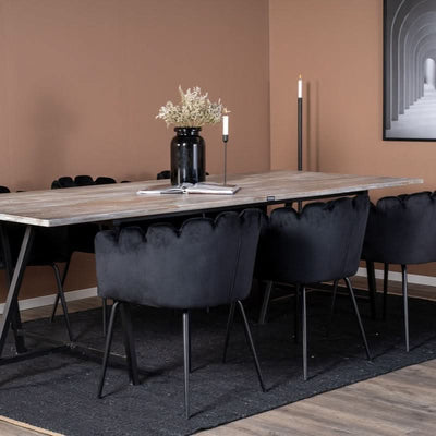 Se tilbud på Poios spisebord i teaktræ og metal, 100 x 250 cm. Billigt udsalg! Hurtig levering: 1-2 hverdage. Varenummer: 3NDC-5453. Spar op til 53%.