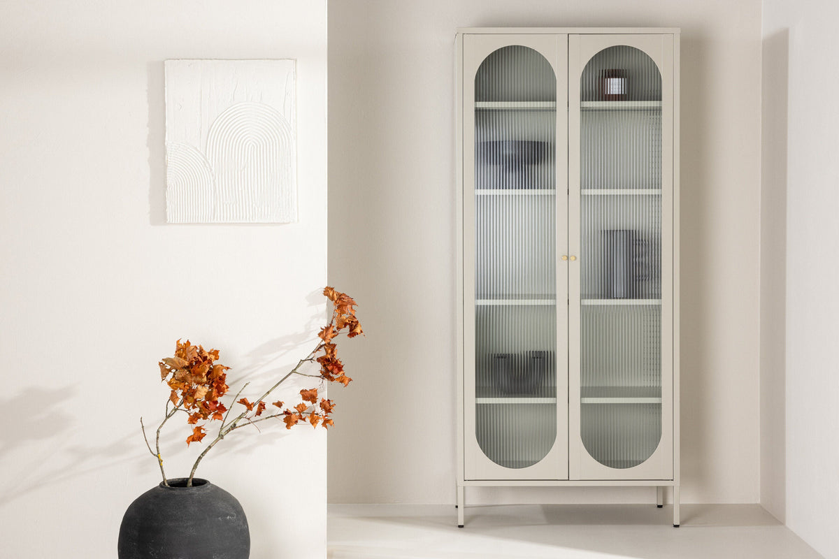 Se Venture Home - Lima vitrineskab, Beige, 80x180cm ❤ Kæmpe udvalg i Venture Home - Køb online på udsalg og tilbud lige nu ❤ Billig fragt • Hurtig levering - Varenummer: Bolig&Haven-50406117015882 og barcode / Ean: 7340220809148 på lager - Udsalg på Få op til 67% i rabat - Over 1.798 brands samlet på udsalg