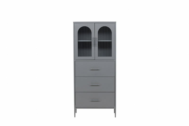 Se Venture Home - La Paz, Vitrineskab, metal, lysegrå, 160x70x35cm ✔ Kæmpe udvalg i  Venture Home - Køb online på udsalg og tilbud lige nu ✔ Hurtig levering: 1 - 2 Hverdage samt billig fragt - Varenummer: BGH-50444244353354 og barcode / Ean: 7340220809124 på lager - Udsalg på Alle produkter (Lagerbeholdning er større end 1) Spar op til 54% - Over 1324 kendte brands på udsalg