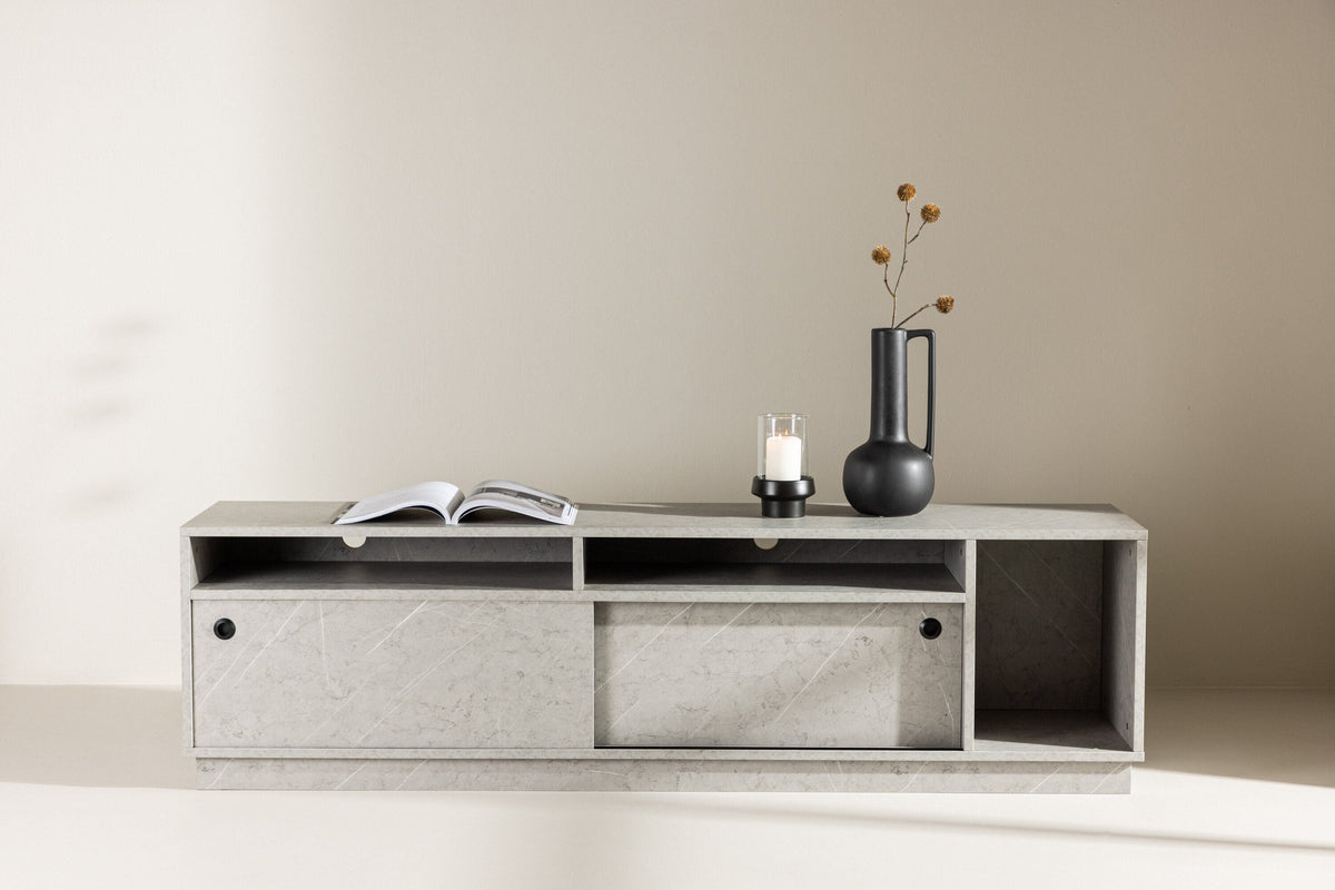 Se Venture Home Girona TV-bænk - Grå betonlook / Grå melamin - 180Ã40Ã50 cm ❤ Kæmpe udvalg i Venture Home - Køb online på udsalg og tilbud lige nu ❤ Billig fragt og hurtig levering - Varenummer: Bolig&Haven-50541616759114 og barcode / Ean: 7340220816337 på lager - Udsalg på Op til 57% rabat - Over 1.329 brands på online udsalg