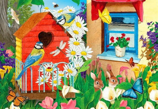 Æske til Enjoy puslespil Birdhouse Garden med 1000 brikker