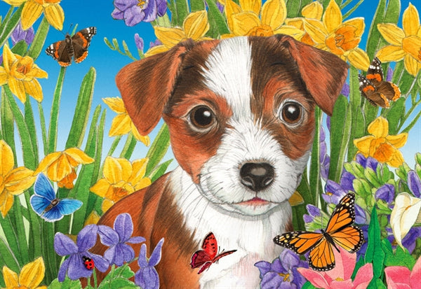 Enjoy puslespil Puppy Garden med 1000 brikker
