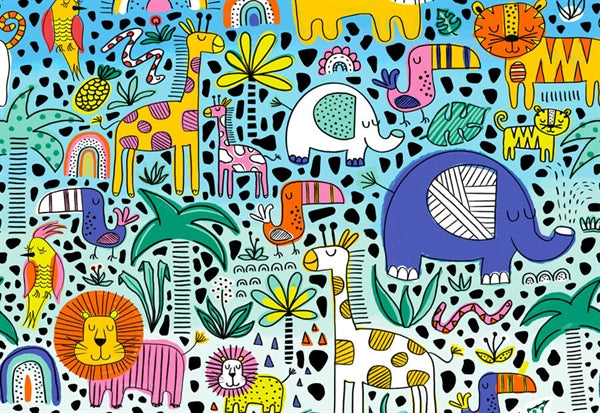 Enjoy puslespil Doodle Safari med 1000 brikker