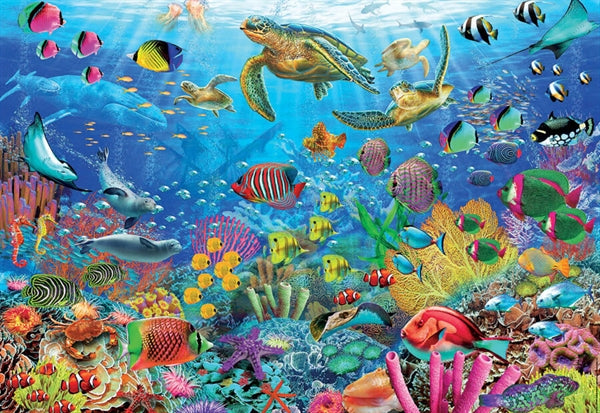 Puslespillet Tropical Fantasy Turtles fra Educa med 1000 brikker