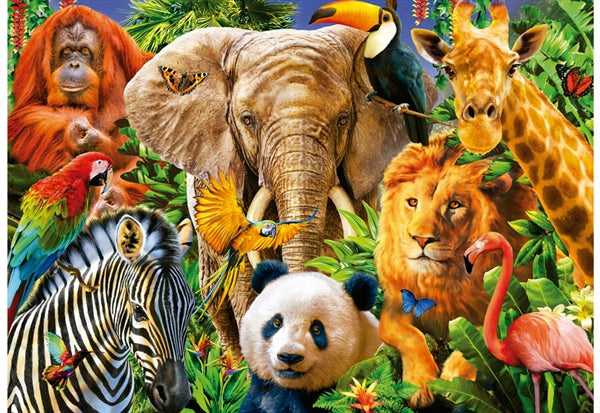 Educa Wild Animal Collage puslespil med 500 brikker