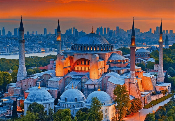Educa puslespil med 1000 brikker og motivet Hagia Sophia i Istanbul