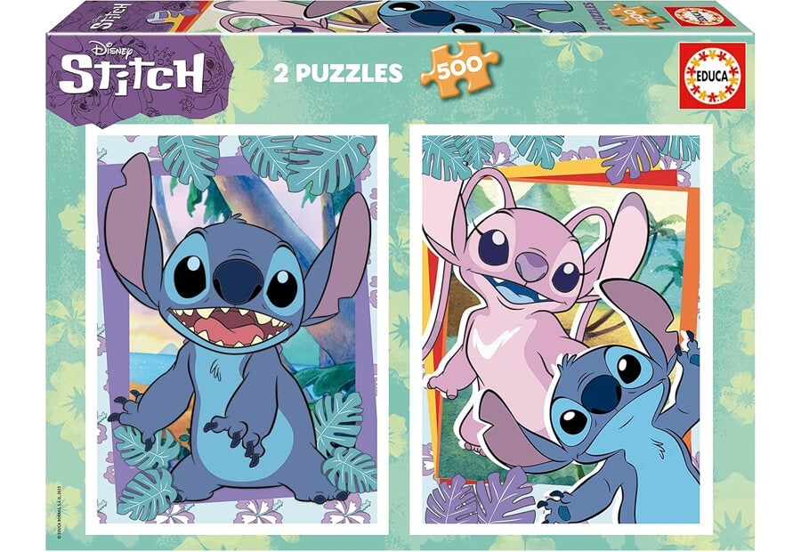 Educa puslespil Disney Stitch, sæt med 2 x 500 brikker