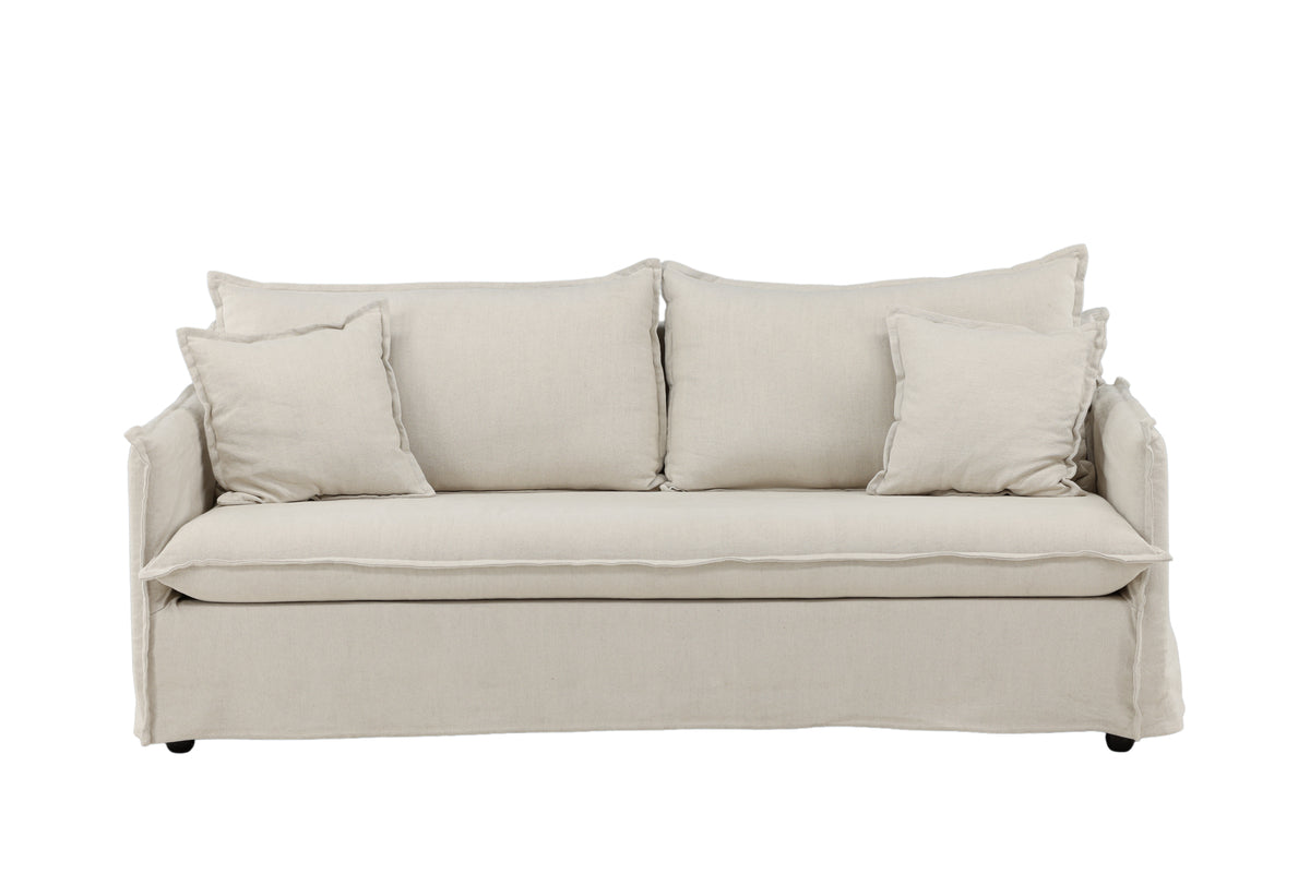 Venture Design Nova 3 personers sofa i beige stof og plastik