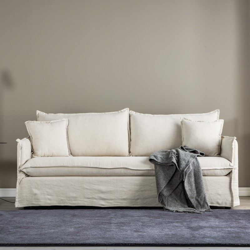 Se Stella - Sofa, 3-personers med stof i beige bomuld ❤ Kæmpe udvalg i 3-nordic - Køb online på udsalg og tilbud lige nu ❤ Lav fragtpris og hurtig levering - Varenummer: 3-nordic-5522 og barcode / Ean: på lager - Udsalg på Dagligstue - Sofaer Op til 57% rabat - 2.739 brands med vilde rabatter