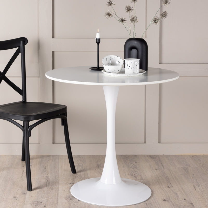 Se Dizell - Rundt spisebord i hvidmalet, diameter 80 cm. ❤ Kæmpe udvalg i 3-nordic - Køb online på udsalg og tilbud lige nu ❤ Billig fragt • Hurtig levering - Varenummer: 3-nordic-8841 og barcode / Ean: på lager - Udsalg på Spisestue - Spiseborde - Runde spiseborde Op til 61% rabat - Over 1.329 brands på online udsalg