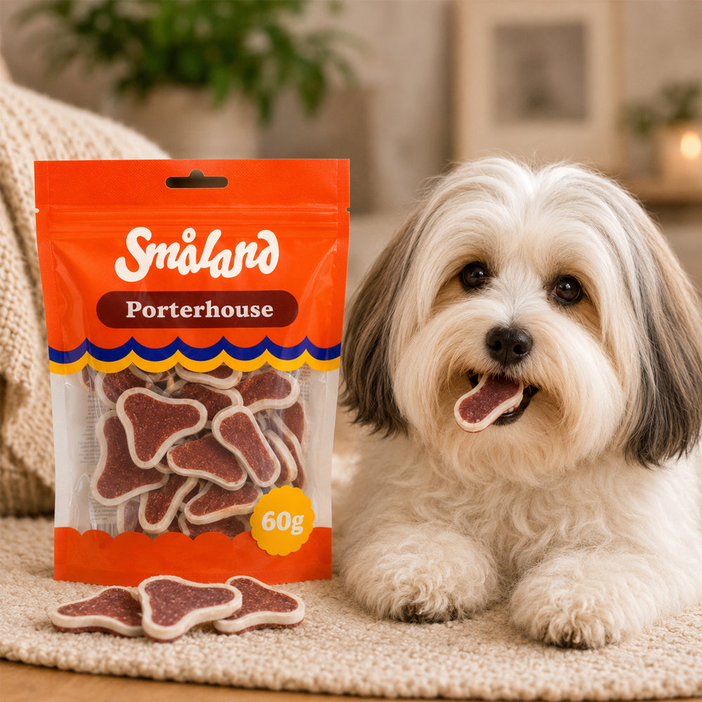 Se Småland Porterhouse 60g (godbidder til hunde) ✔ Kæmpe udvalg i Satana - Køb online på udsalg og tilbud lige nu ✔ Hurtig levering til lave fragtpriser - Varenummer: Satana-43427045179470 på lager - Udsalg på Sundhed > Op til 63% rabat - Kendte mærker på udsalg – over 1.329 brands
