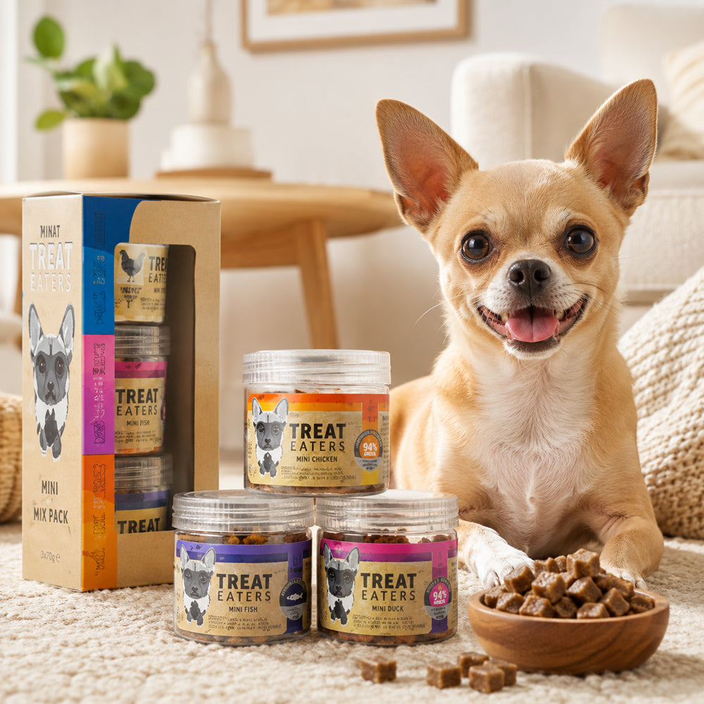 Se Treateaters Mini Mix Pack 3x70 g - praktisk mixpakke med små hundegodbidder ✔ Kæmpe udvalg i Satana - Køb online på udsalg og tilbud lige nu ✔ Billig fragt • Hurtig levering - Varenummer: Satana-43870943313998 på lager - Udsalg på Kosttilskud > Få op til 67% i rabat - Find over 1.798 brands på udsalg