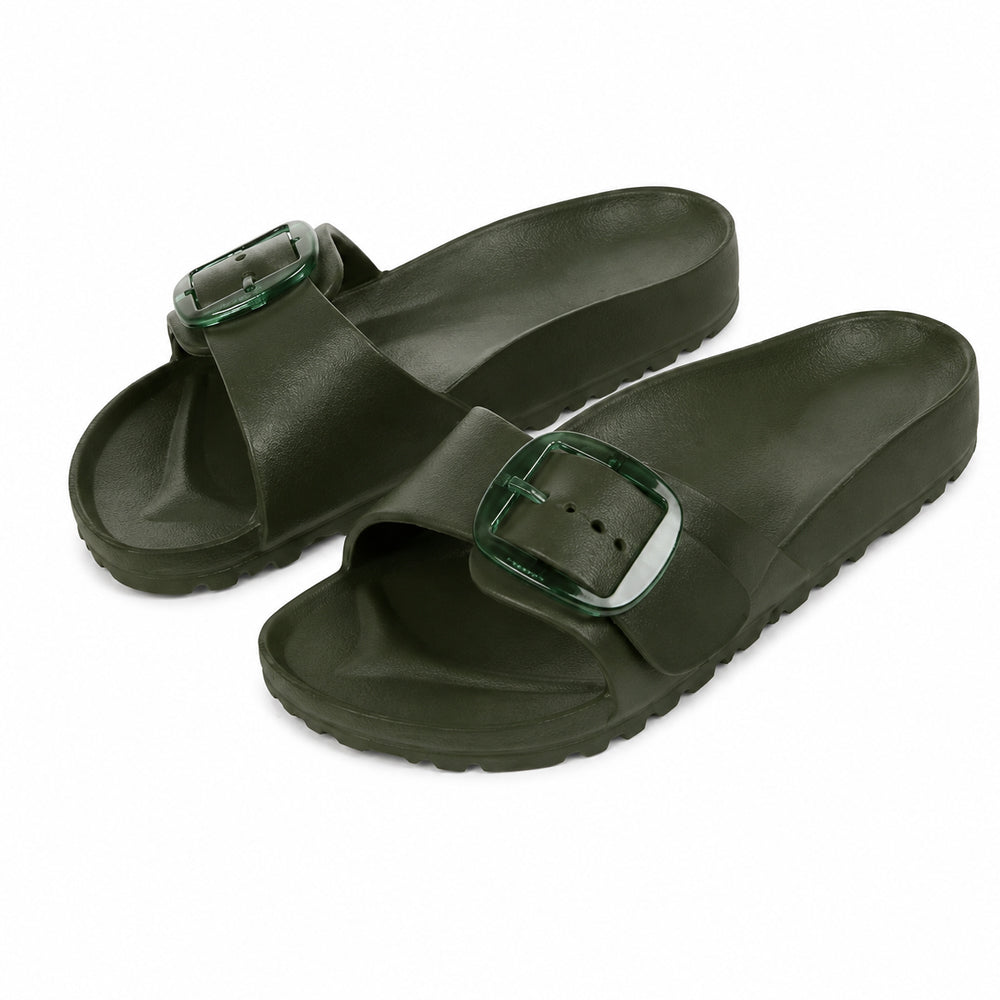 Se Lækre og moderigtige slippers med spænde - superlette behagelige sandaler til kvinder - Grøn / EU 37 ✔ Kæmpe udvalg i Satana - Køb online på udsalg og tilbud lige nu ✔ Hurtig levering til lave fragtpriser - Varenummer: Satana-43871540871246 på lager - Udsalg på Sundhed > Allergica > Op til 57% rabat - Over 1.329 brands på online udsalg