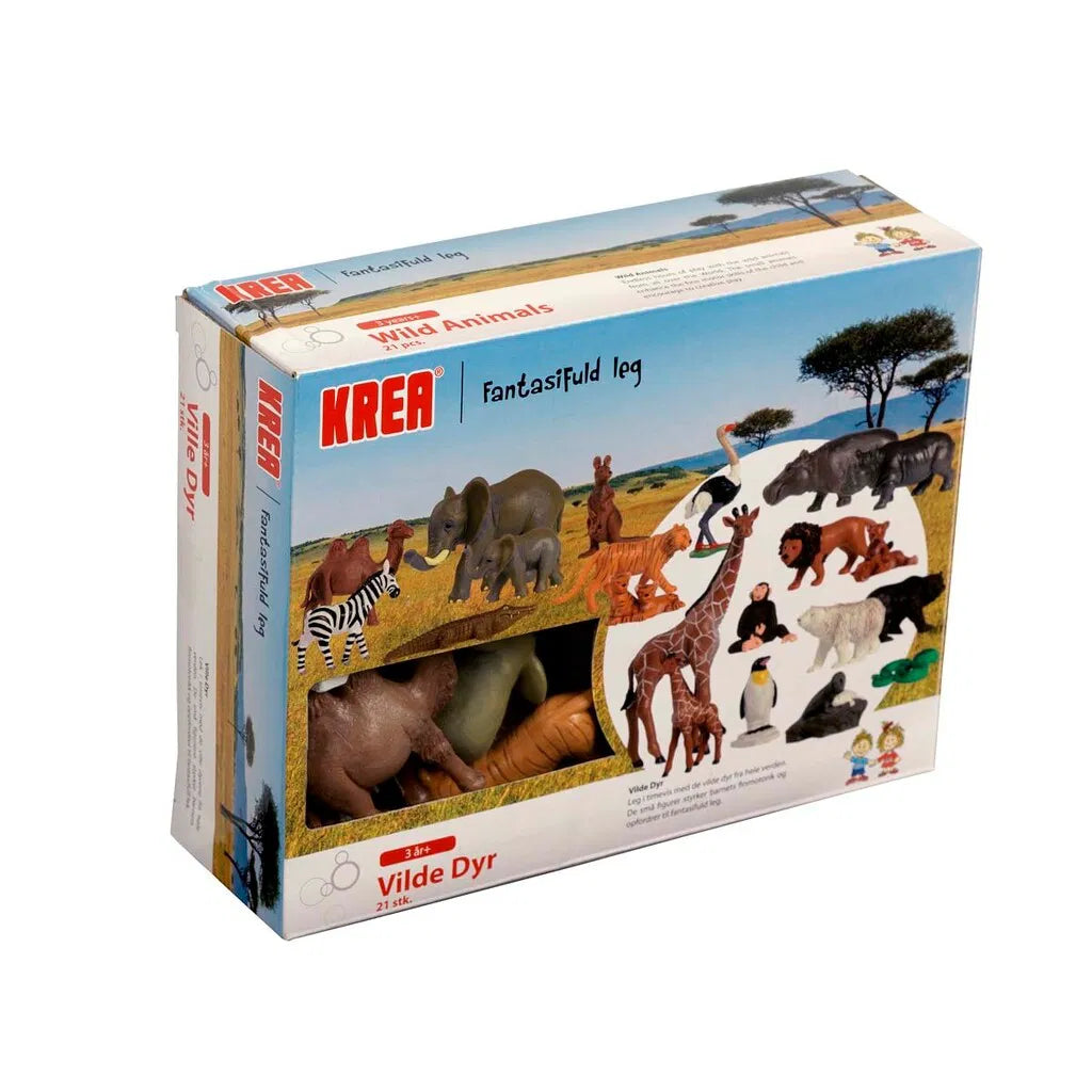 Krea Wild Animals, en pakke med 21 legefigurer af vilde dyr