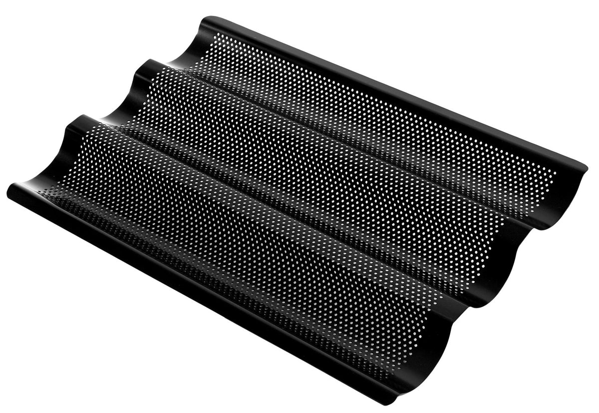 Baguetteform med non-stick belægning og huller, 38 x 24,5 cm, fra Kokkens Køkkengrej