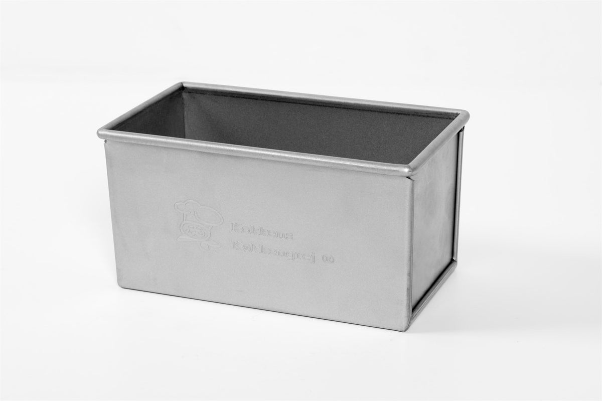 Professionel rugbrødsform i aluminiseret jern uden belægning, 18 x 10 x 10 cm