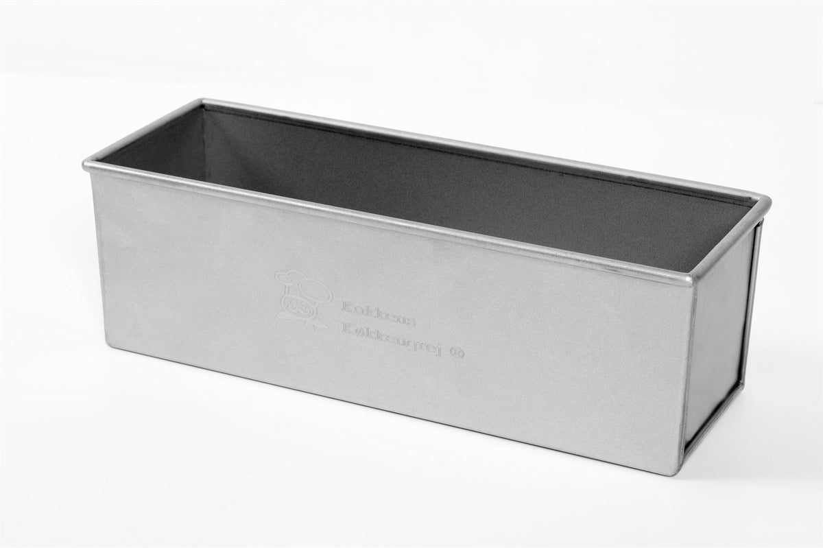 Professionel rugbrødsform uden belægning, 30 x 10 x 10 cm, i aluminiseret jern