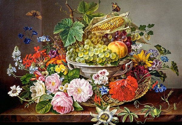 Castorland puslespil Flowers and Fruit Basket med 2000 brikker