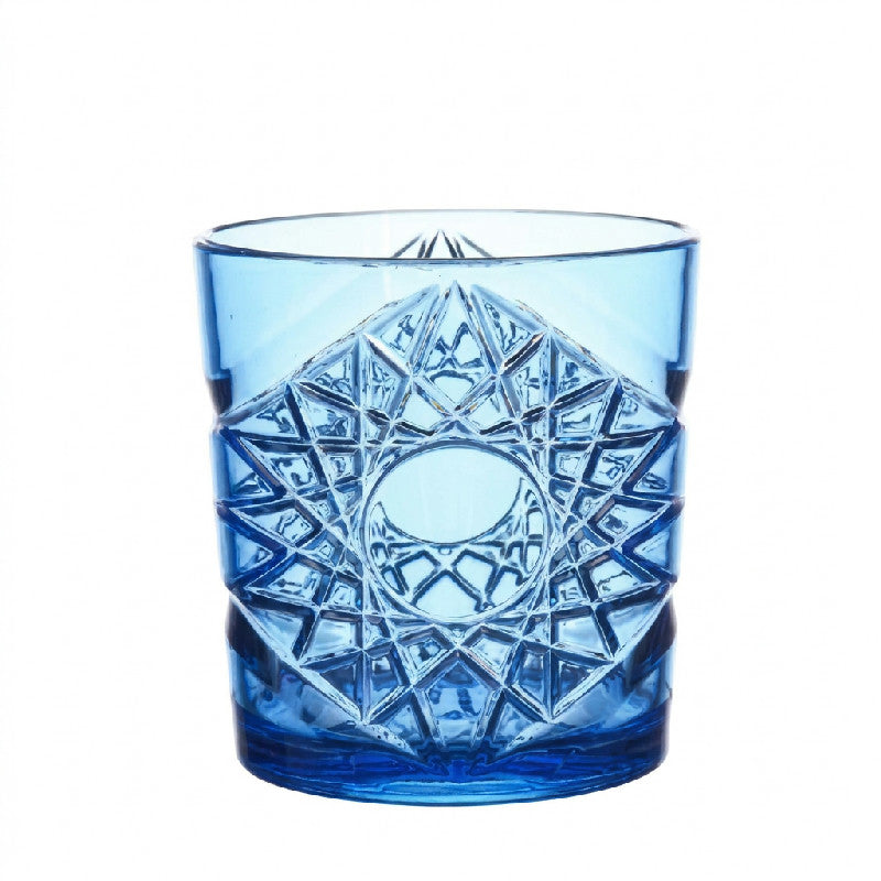 Glass4ever Premium Light Aqua drikkeglas på 27 cl med blåt mønster i polycarbonat