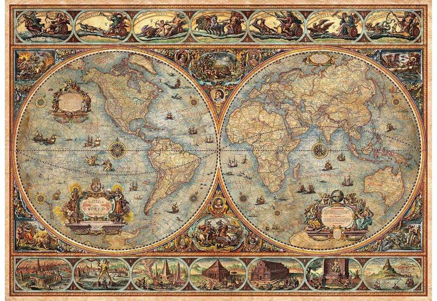 Educa puslespil Orbis Terrarum, 1000 brikker