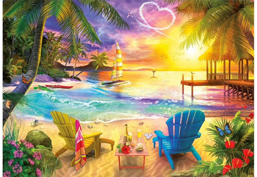 Educa puslespil Love Beach med 1000 brikker