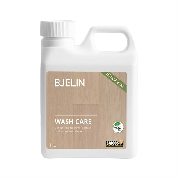 Bjelin Ecoline Wash Care i 1 liters flaske til rengøring af trægulve