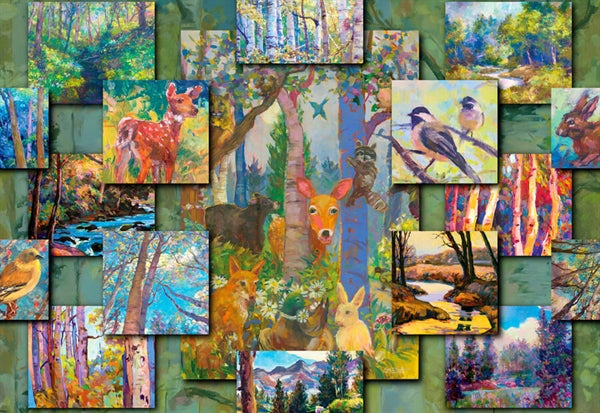 Enjoy Woodland Collage, puslespil med 1000 brikker