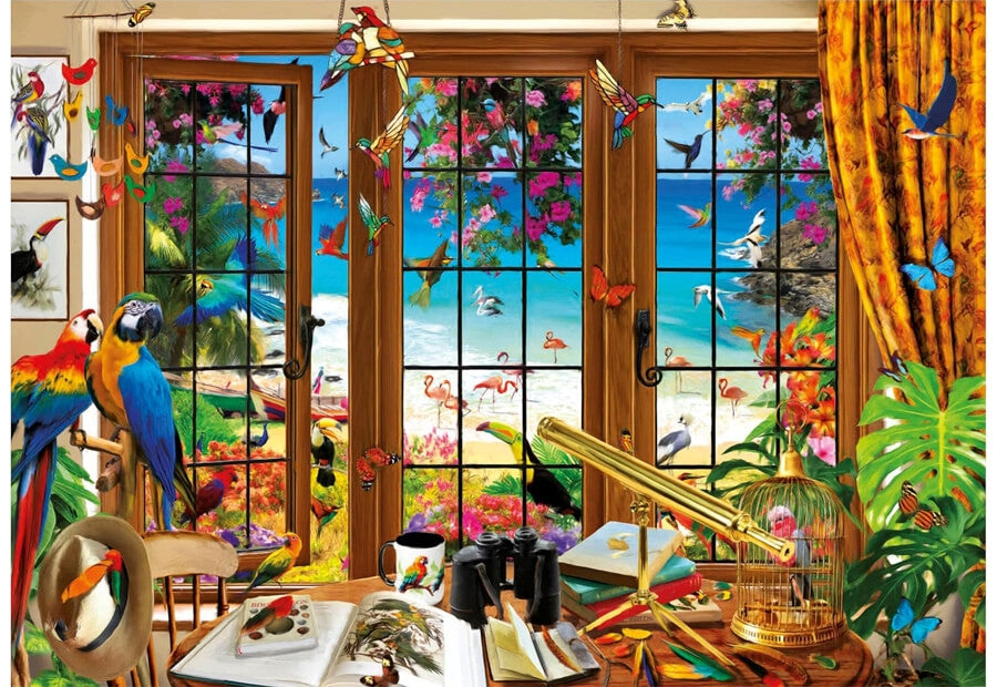 Educa puslespil Bird Watcher's Window med 1500 brikker