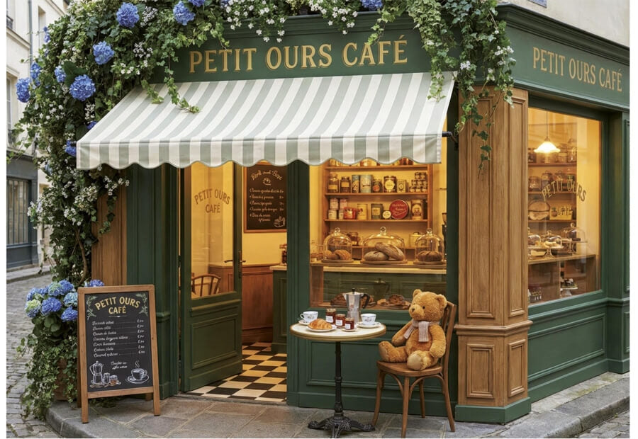 Educa puslespil Little Bear Café med 1000 brikker