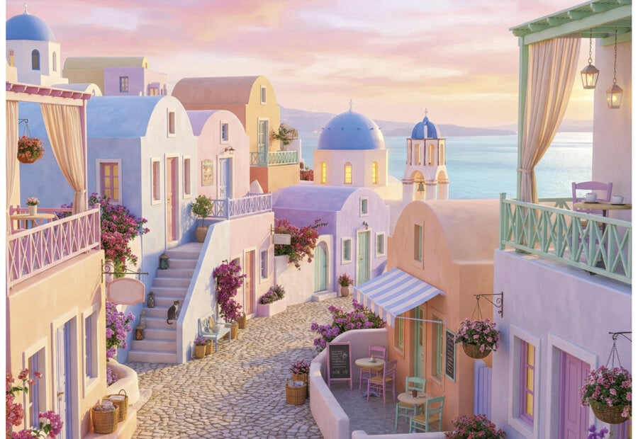 Æske til Educa puslespil Dreamy Santorini med 1000 brikker