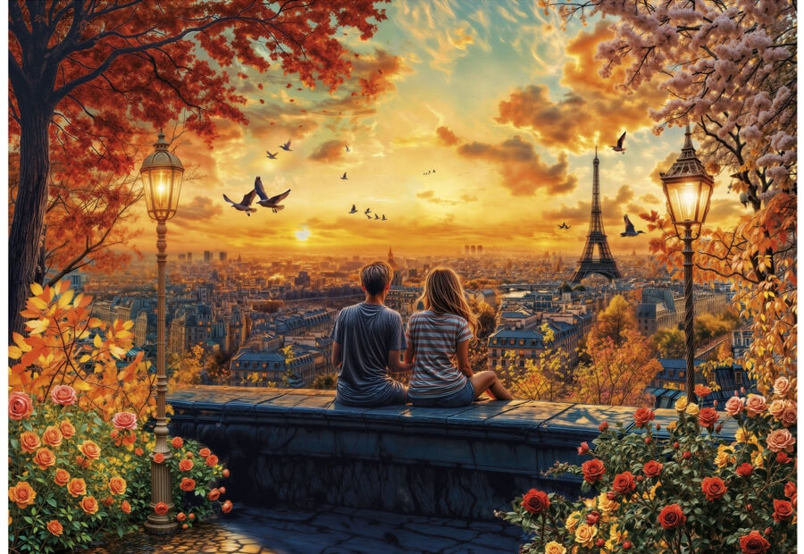 Educa puslespil In Love In Paris med 1500 brikker