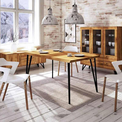 Se tilbud på Frida spisebord i massiv eg, 160 x 90 cm. Billigt udsalg! Hurtig levering, 1-2 hverdage. Varenummer: 3NDC-4099.