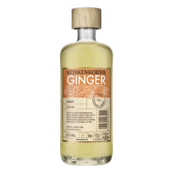 Flaske Koskenkorva Ginger på 70 cl, vodka med ingefær