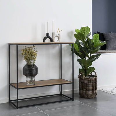 Se Zeta konsolbord i sort metal og egetræslook til billige priser! Udsalg og tilbud online nu. Hurtig levering, 1-2 hverdage. Spar op til 66%.