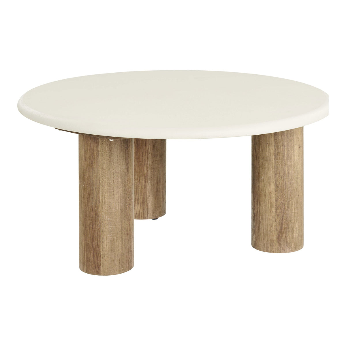 Fondi sofabord fra House Nordic i sand og brun med cement look, ø80 x 40 cm