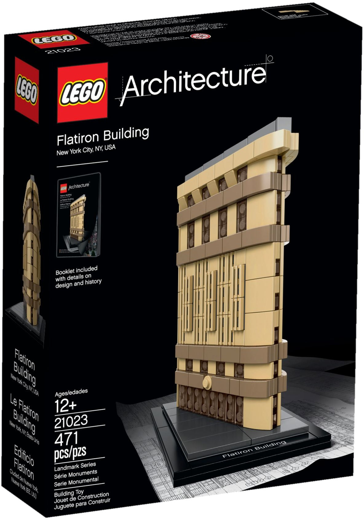 LEGO Architecture Flatiron Building (21023), klodsbygget model af New Yorks trekantede bygning
