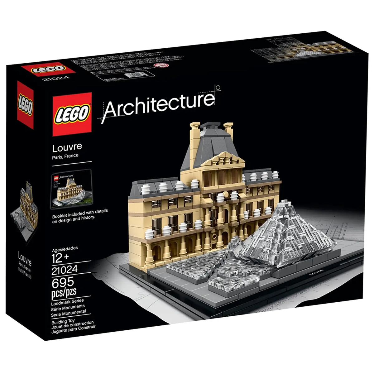 LEGO Architecture 21024 Louvre, model af kunstmuseet ved Seinen i Paris