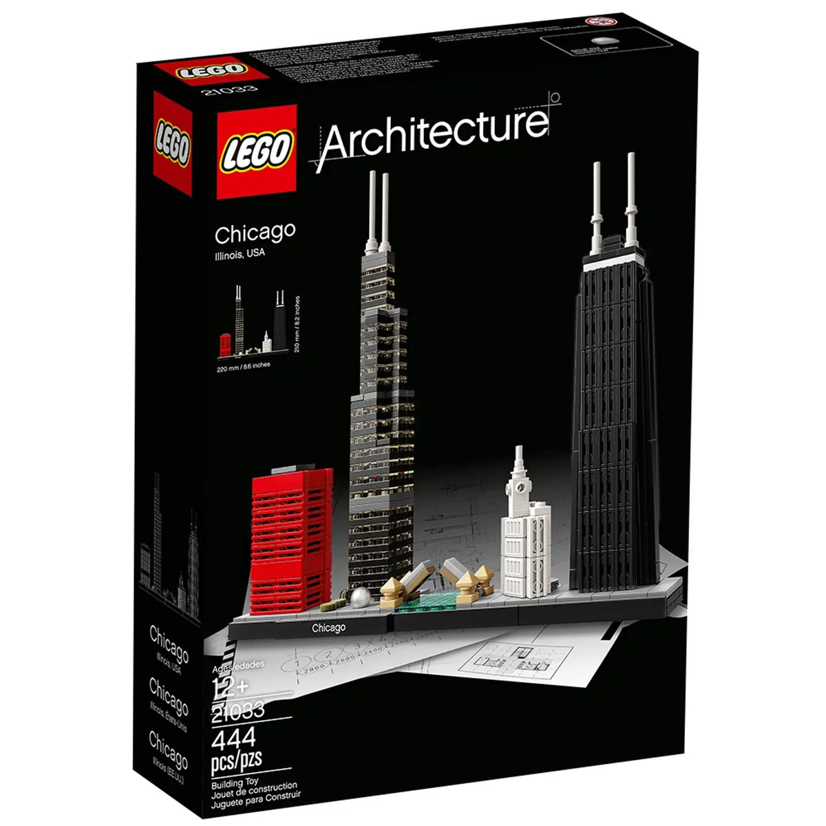 LEGO Architecture Skyline Collection Chicago 21033, model af Chicagos historiske og moderne arkitektur