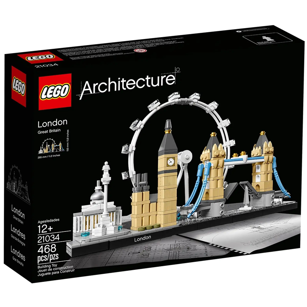 LEGO Architecture 21034 London, detaljeret skyline-model af byen til udstilling