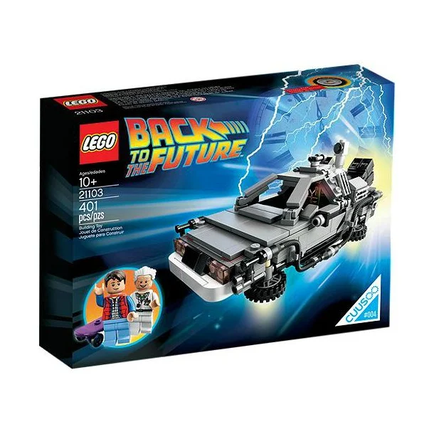 LEGO Ideas 21103 The DeLorean Time Machine, Back to the Future-sæt med 401 dele og to minifigurer