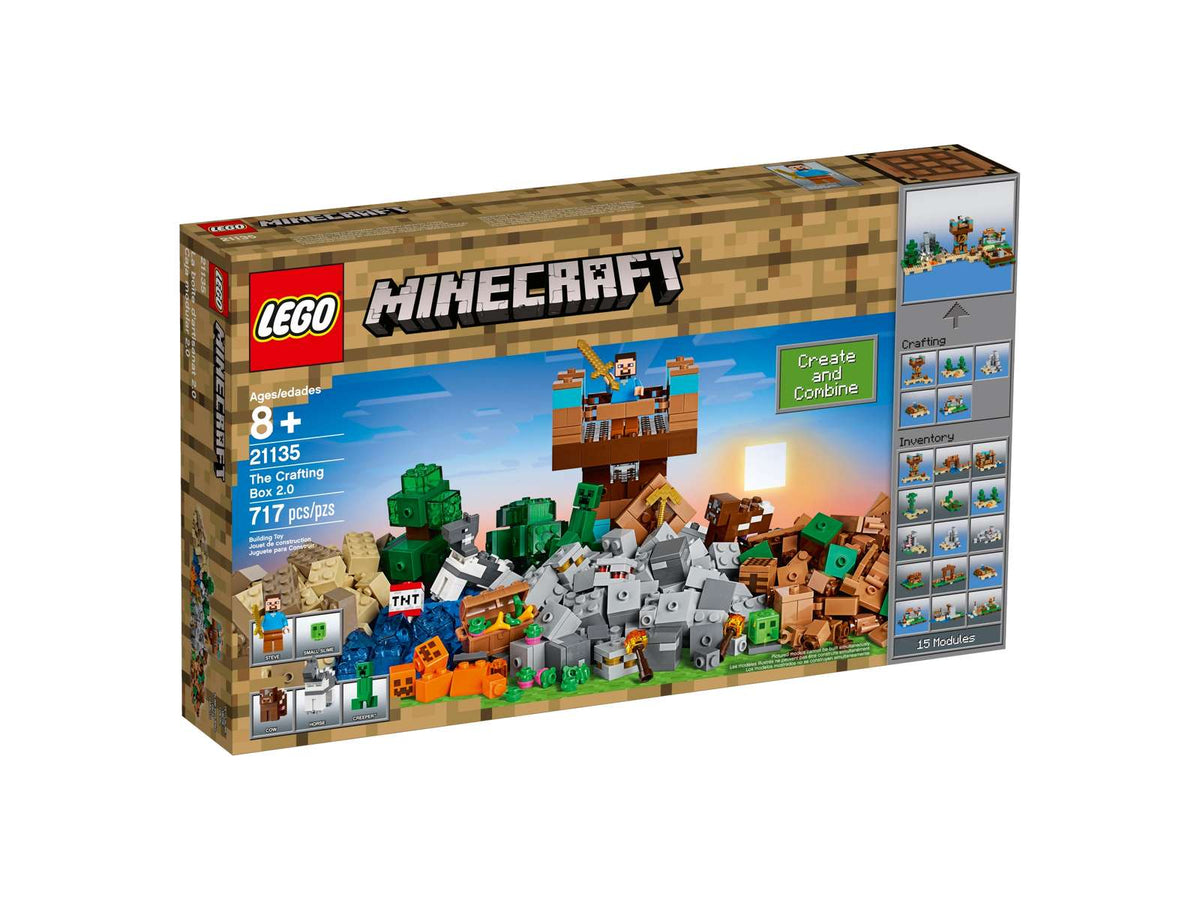 LEGO Minecraft Crafting-boks 2.0 21135 med klodser til egne landskaber