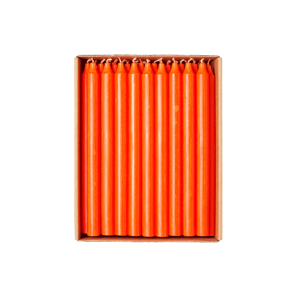 Edelweiss Kiri stagelys i mørk orange, 28 cm høje