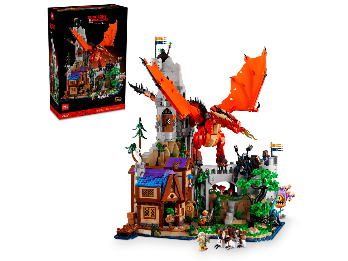 LEGO Ideas Dungeons & Dragons Den røde drages fortælling 21348, kro med aftageligt tag